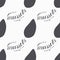 Mussels silhouette hand drawn seamless pattern in hipster style. Handwritten sign
