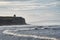 Mussenden Temple and rough seas