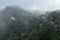 Mussoorie, Uttarakhand, India. The village in fog