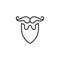 Mustache and beard line icon