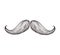 Mustache black male man gentleman icon. Vector graphic