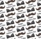 Mustache, Bow tie seamless patterns. Father s Day holiday concept repeating texture, endless background. Vector