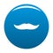 Mustache chevron icon blue