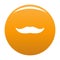 Mustache chevron icon orange