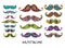 Mustache collection, ornate sketch for your design