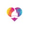 Mustache fire and heart icon design