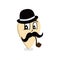 Mustache gentleman pipe smoker map pin locator - location marker