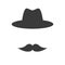 Mustache with hat