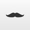 Mustache icon vector. Flat barber symbol isolated on white background. Trendy internet concept. Mode