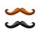 Mustache illustration. Vector brown and black mustaches