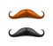 Mustache illustration. Vector brown and black mustaches