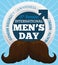 Mustache and Male Symbol Design for International Men`s Day, Vector Illustration