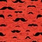 Mustache red seamless pattern