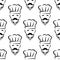 Mustached chef seamless pattern