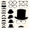 Mustaches hats glasses
