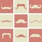 Mustaches retro design