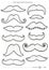 Mustaches set, collection Printable Photo Booth Prop,