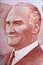 Mustafa Kemal Ataturk portrait from Turkish money