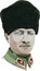 Mustafa Kemal AtatÃ¼rk Cartoon Portrait Vector