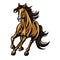 Mustang Horse Running Vector Mascot Logo Illustration