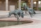 `The Mustangs of Las Colinas` by sculptor Robert Glen in Williams Square in the City of Irving, Texas.