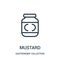 mustard icon vector from gastronomy collection collection. Thin line mustard outline icon vector illustration