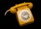 Mustard retro style telephone