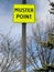 Muster point sign for people to meet during emergencies