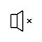 Mute line icon vector design