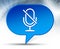 Mute microphone icon blue bubble background