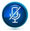 Mute microphone icon elegant blue round button illustration