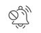 Mute sound line icon. Silence bell sign. Vector