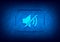 Mute speaker icon abstract digital design blue background