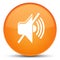 Mute volume icon special orange round button