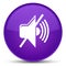 Mute volume icon special purple round button