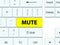 Mute yellow keyboard button