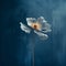 Muted Blue Flower: Dreamlike Imagery In Minimalist Composition