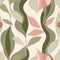 Muted Colors Organic MCM Repeating Pattern Tile Background