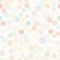 Muted Rainbow Dots Pastel Seamless Pattern for Wallpaper