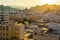 Mutrah Sunset. Cityscape View of Muscat at Beautiful Sunset. The Capital of Oman.