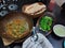 Mutton Karahi , Green Botti, Roti and Raita - Delicious Mutton Salan