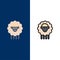 Mutton, Ram, Sheep, Spring  Icons. Flat and Line Filled Icon Set Vector Blue Background