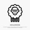 Mutton, Ram, Sheep, Spring Line Icon Vector