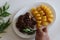 Mutton roast and steamed ripe plantain. A spicy and sweet combination with spicy mutton roast prepared in Kerala style and steamed