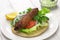 Mutton seekh kabab kebab sandwich