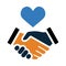 Mutual friendship, Friendship, handshake, interaction, mutual, respect icon