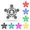 mutual help of the team icon. Elements of teamwork multi colored icons. Premium quality graphic design icon. Simple icon for websi
