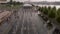 Muzeon park, fountains on the embankment of the Moscow River