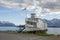 The MV Tarahne sits beside Atlin Lake, Atlin, BC, Canada