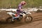 MX rider problem in turn motocross track